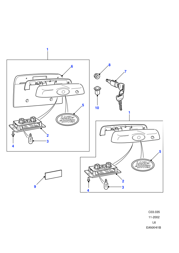 Handle-Rear End Door-From (V) 2A000001 ((V)FROM2A000001)