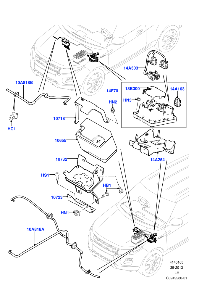 Battery And Mountings (Halewood (UK),Starter - Stop/Start System)((V)FROMEH000001)