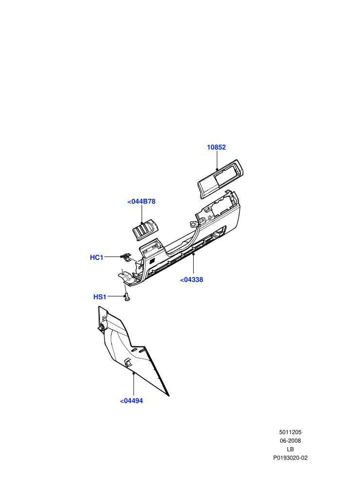 Instrument Panel (Lower)((V)FROM9H000001)