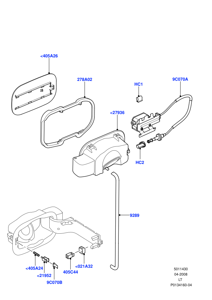 Fuel Tank Filler Door And Controls ((V)TO9A999999)