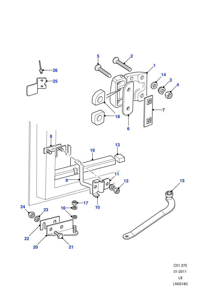 Rear Side Door Hinges & Check Strap ((V)FROM7A000001)