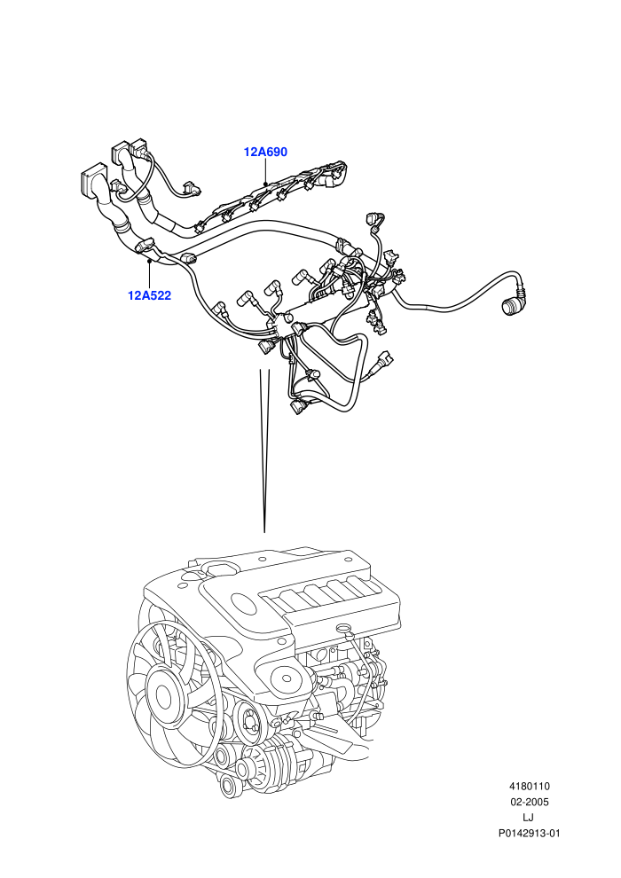 Electrical Wiring - Engine And Dash (M57 D30 3.0 Diesel)((V)TO9A999999)