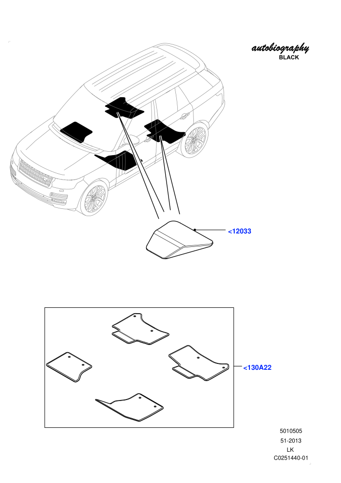 Floor Trim (2S AL Leather Diamond,Less Version Package,Limited Edition Lux Leather,Limited Package,Perforated Soft Grain Leather,Semi Aniline Leather Perf)(Autobiography Black / SV Autobiography)((V)FROMEA000001)
