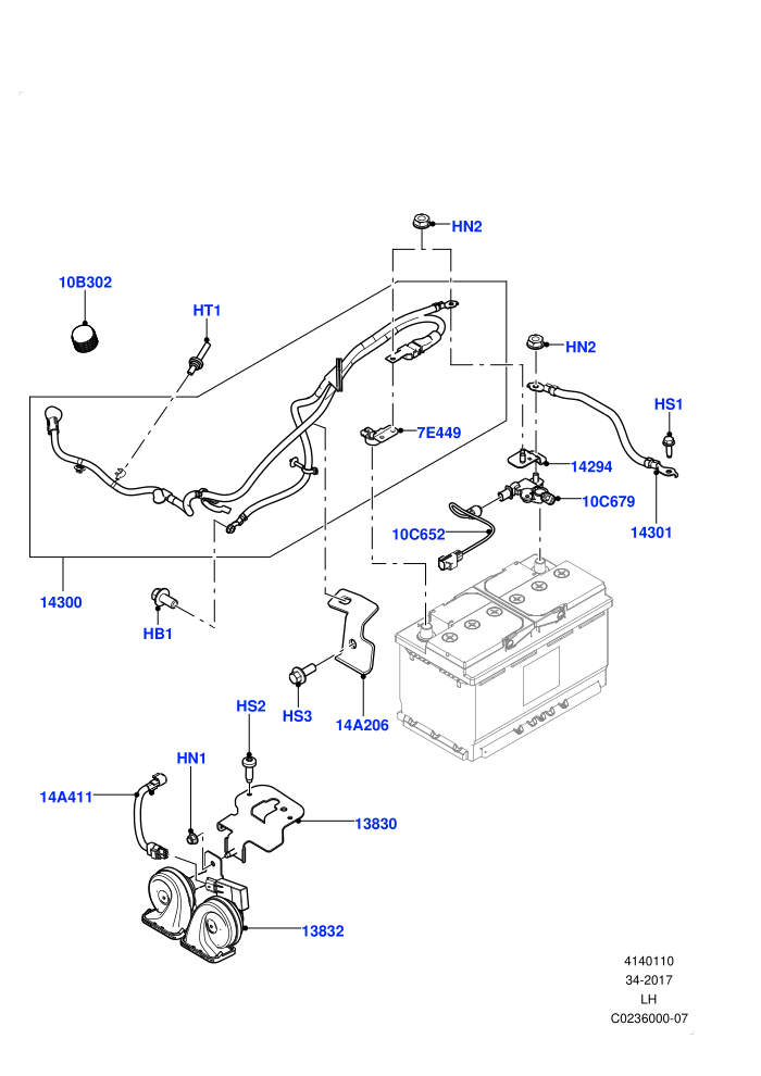 Battery Cables And Horn (Halewood (UK))