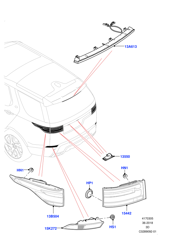 Rear Lamps (Nitra Plant Build)((V)FROMK2000001)