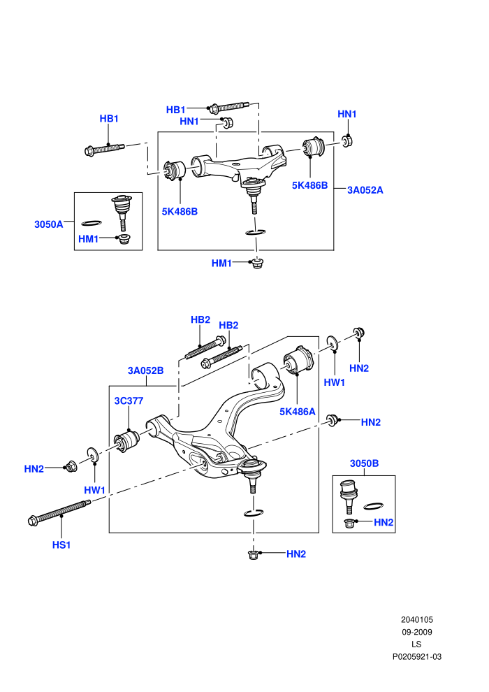 Front Susp.Arms/Stabilizer/X-Member (Front Upper And Lower Arms)((V)FROMAA000001)