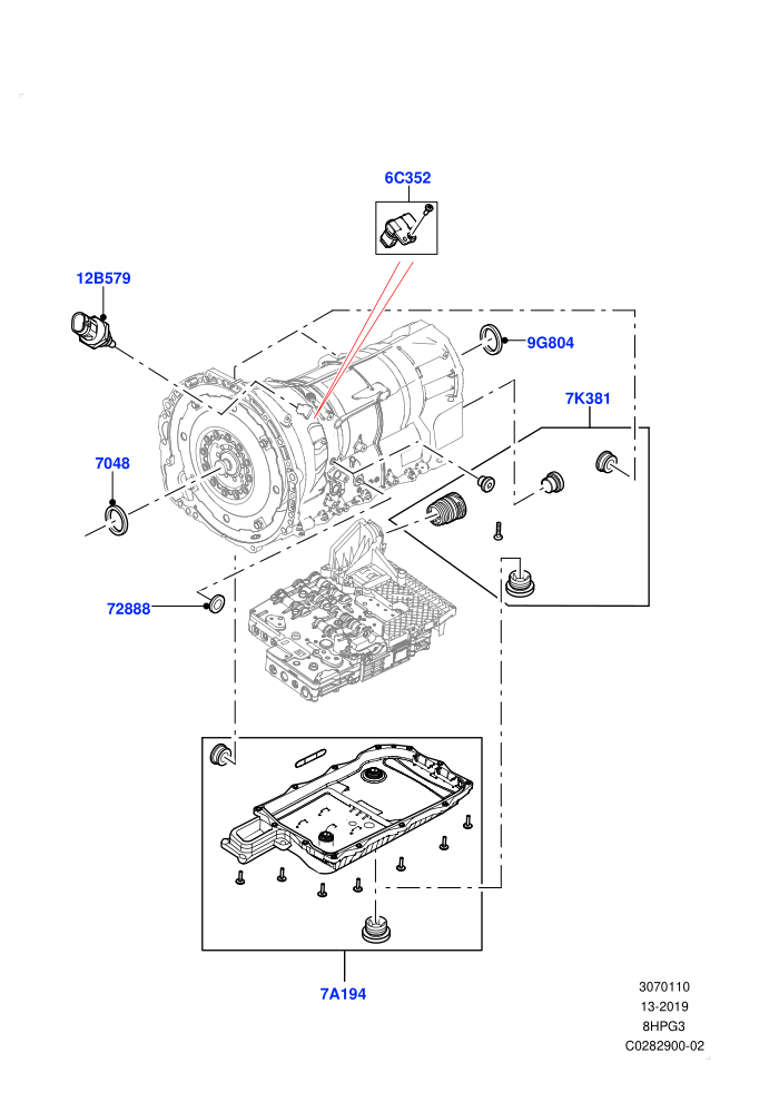 Transmission External Components (8HP Gen3 Hybrid Trans)((V)FROMJA000001)