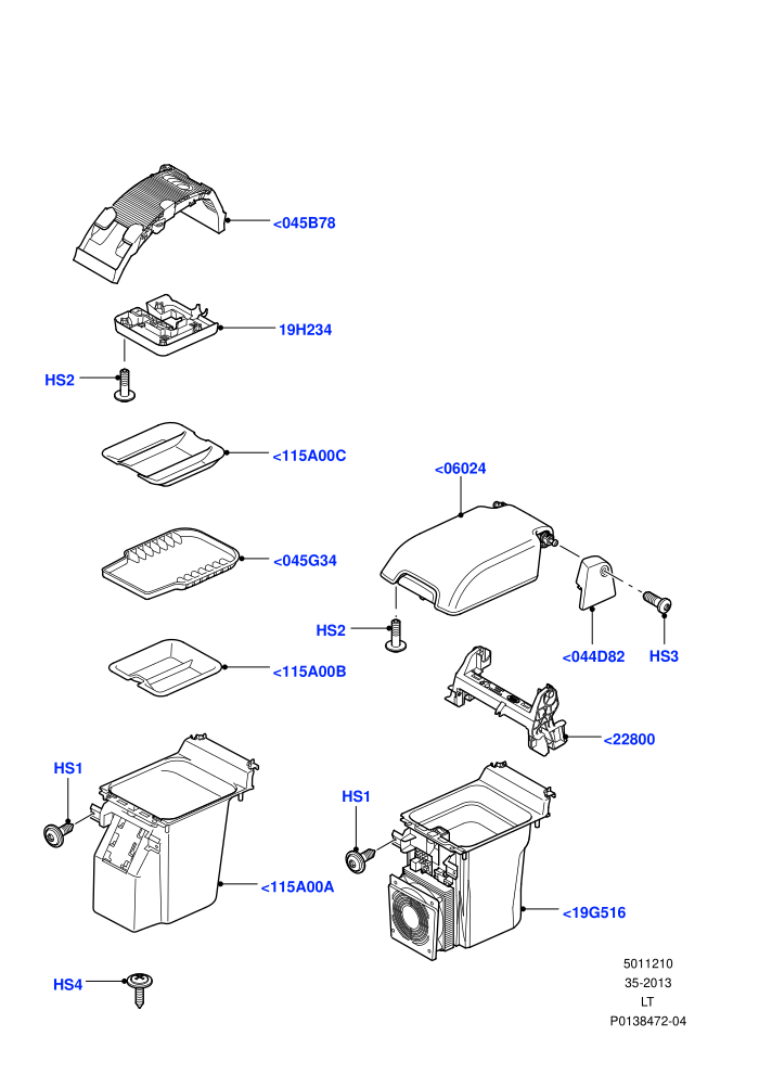 Console - Floor (For Stowage Boxes And Lids)((V)TO9A999999)
