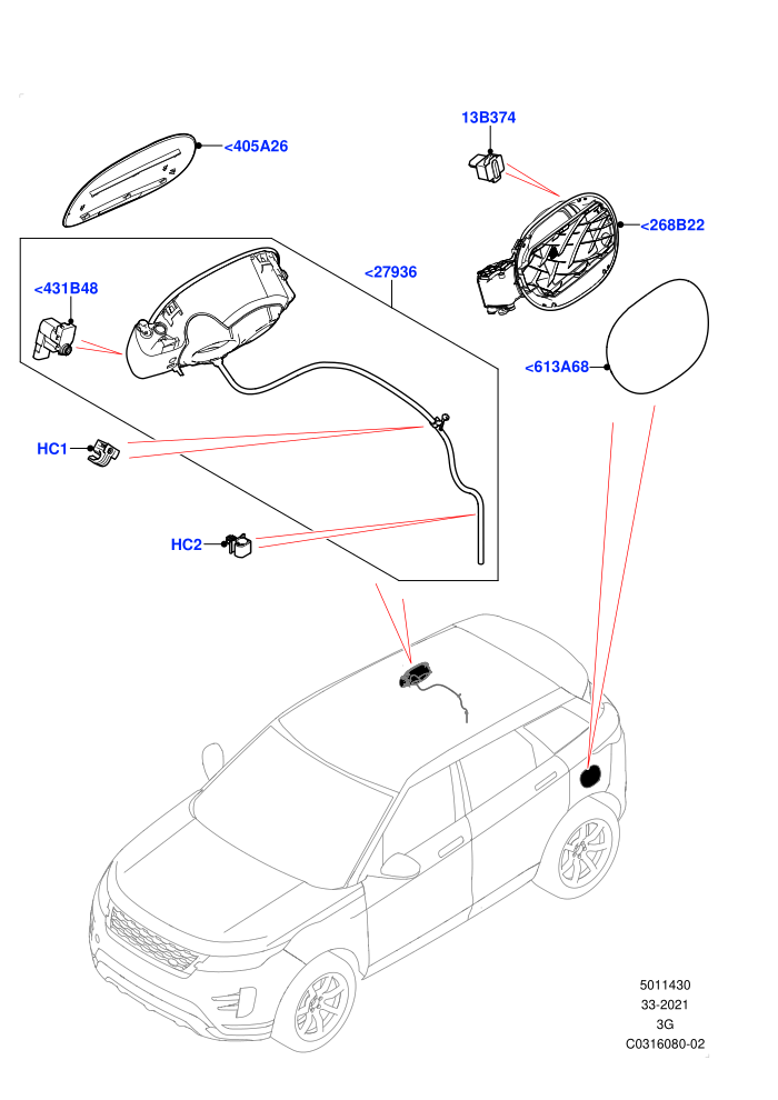 Fuel Tank Filler Door And Controls (Changsu (China),Electric Engine Battery-PHEV)((V)FROMMG575835)