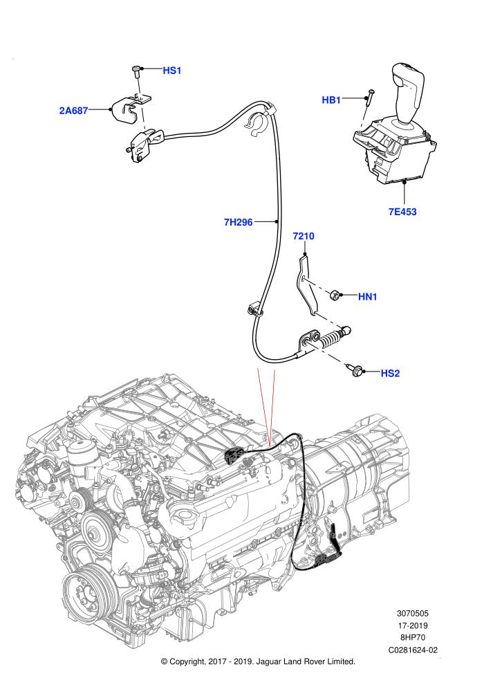 Gear Change-Automatic Transmission (5.0 Litre supercharged enhanced,5.0 Petrol AJ133 DOHC CDA,8 Speed Auto Trans ZF 8HP70 4WD)((V)FROMJA000001)