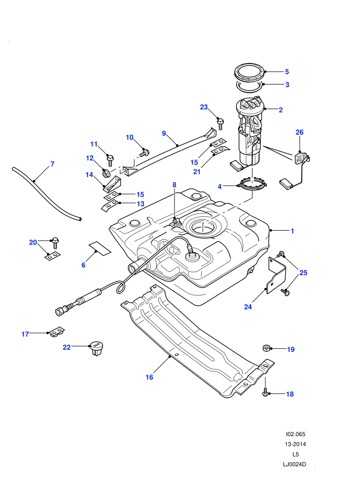 Fuel Tank Sender And Mountings (With Diesel Engines)