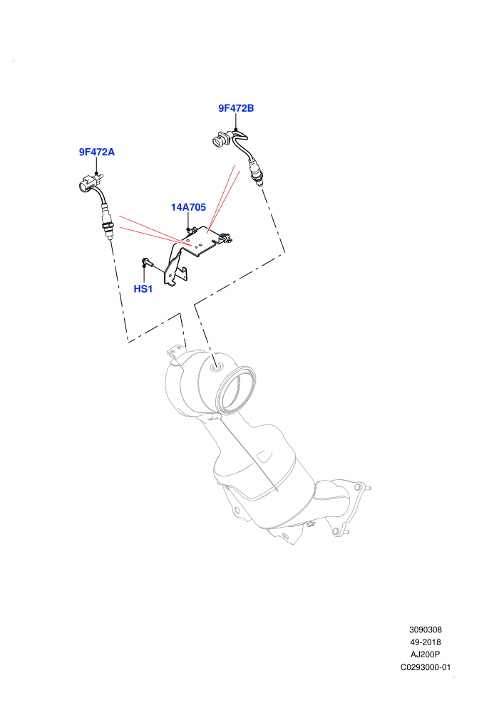Exhaust Sensors And Modules (2.0L AJ20P4 Petrol E100 PTA,2.0L AJ20P4 Petrol High PTA,2.0L AJ20P4 Petrol Mid PTA,EU2,EU6 Emissions,Euro Stage 4 Emissions,Halewood (UK),Proconve L6 Emissions,Stage V European Emissions)