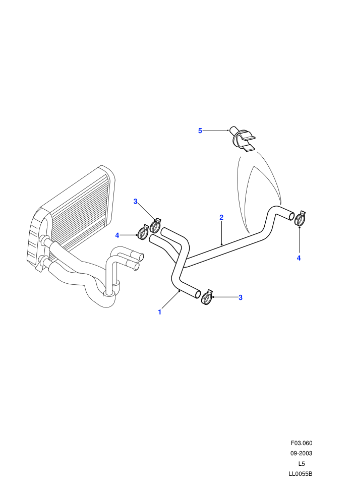 Heater Hoses (2.5L 5 Cyl Diesel)