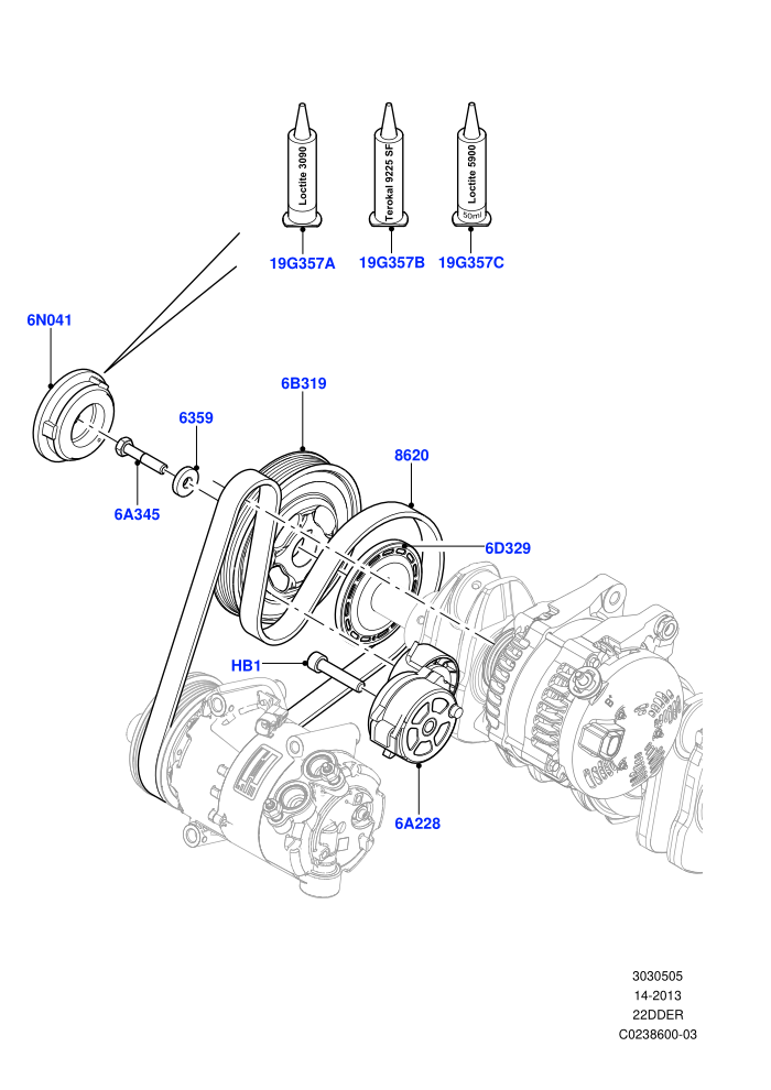 Pulleys And Drive Belts (2.2L CR DI 16V Diesel)