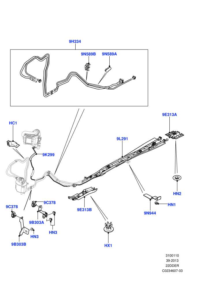 Fuel Lines (2.2L CR DI 16V Diesel)(Centre And Front)