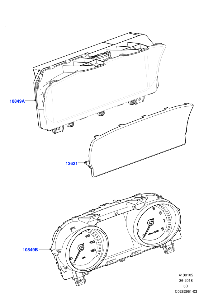 Instrument Cluster (Solihull Plant Build)((V)FROMJA000001)