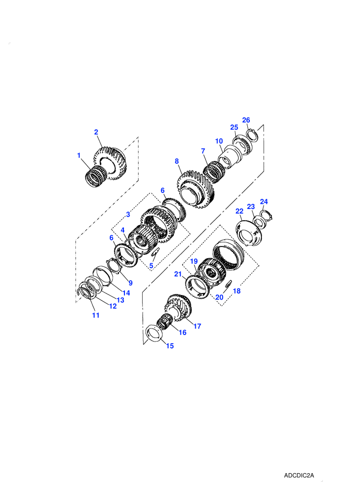 Mainshaft Gears 1st/2nd/5th (5 Speed Manual Transmission,Manual Transmission)