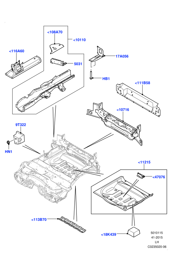 Floor Pan - Centre And Rear (3 Door,5 Door,Halewood (UK))