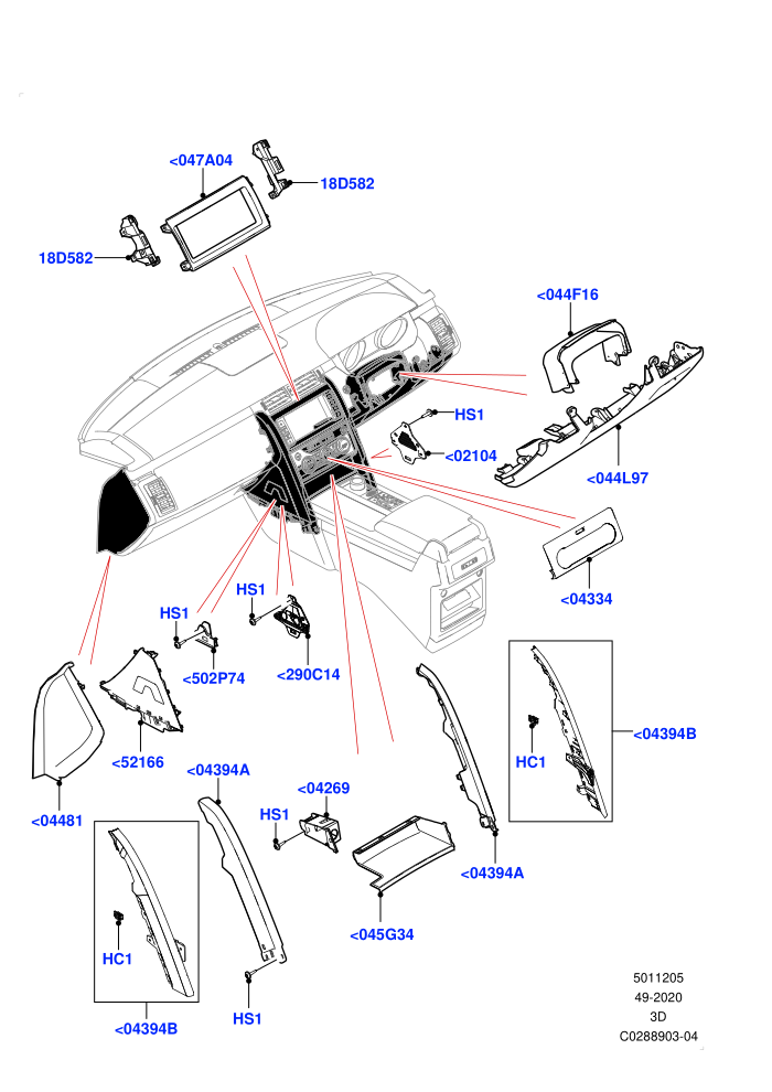 Instrument Panel (External Components,Lower,Nitra Plant Build)((V)FROMK2000001)
