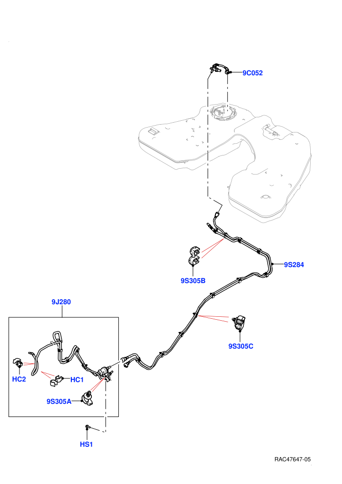 Fuel Lines (3.0L AJ20P6 Petrol High,3.0L AJ20P6 Petrol PHEV)