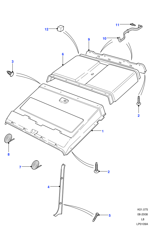 Roof Trim (Hard Top)((V)FROM7A000001)