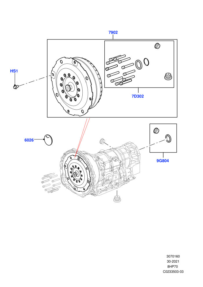 Converter (3.0 V6 D Gen2 Twin Turbo,3.0 V6 Diesel,4.4L DOHC DITC V8 Diesel,8 Speed Auto Trans ZF 8HP70 4WD)((V)FROMBA000001)