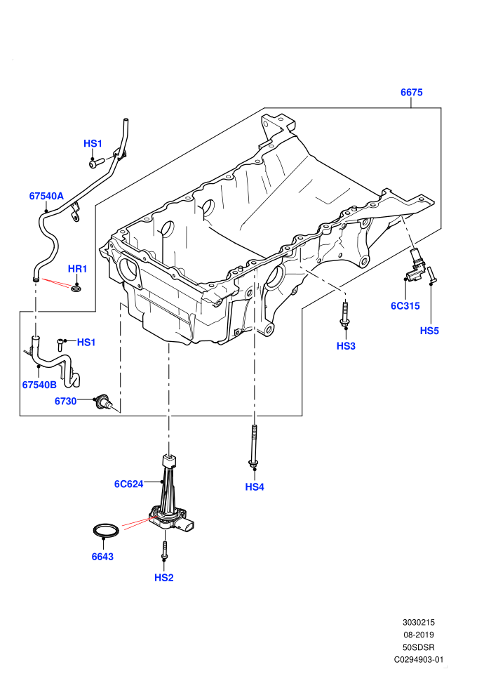 Oil Pan/Oil Level Indicator (5.0 Litre supercharged enhanced)((V)FROMKA000001)