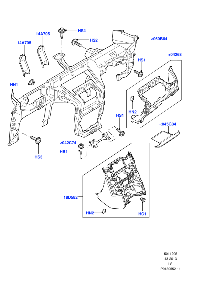 Instrument Panel (Internal Components,Upper)((V)TO9A999999)