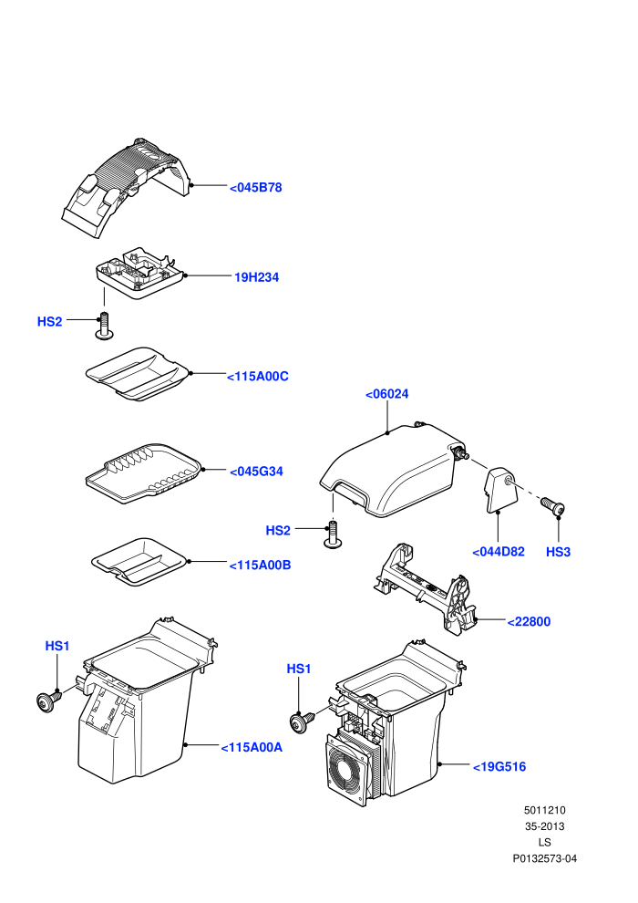 Console - Floor (For Stowage Boxes And Lids)((V)TO9A999999)