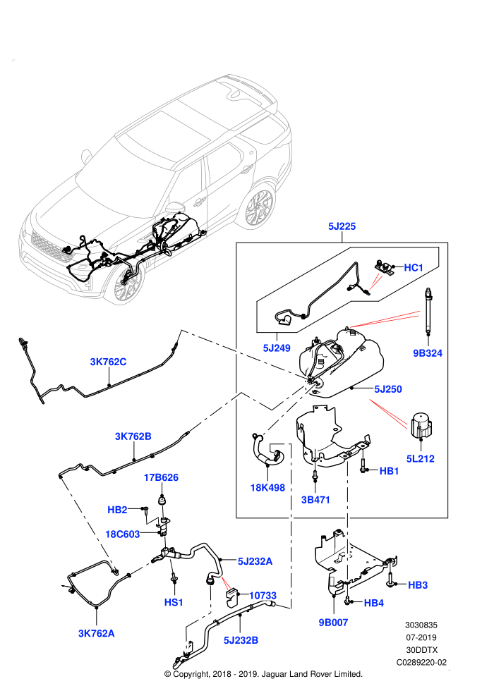 Exhaust Fluid Injection System (3.0 V6 Diesel,With Diesel Exh Fluid Emission Tank)(Nitra Plant Build,Tank and Lines)((V)FROMK2000001)