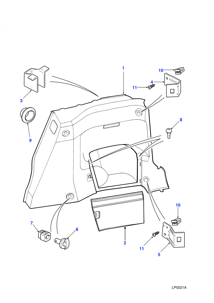 Loadspace Quarter Trim (3 Door Soft Back/Hard Back)((V)FROM2A000001)