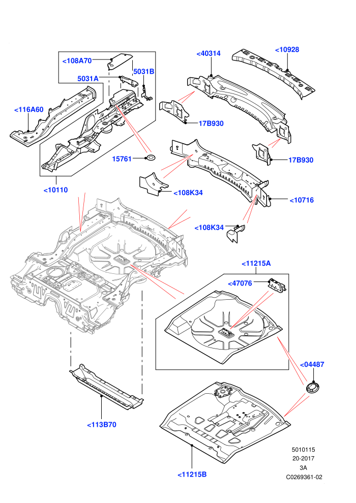 Floor Pan - Centre And Rear (Itatiaia (Brazil))((V)FROMGT000001)