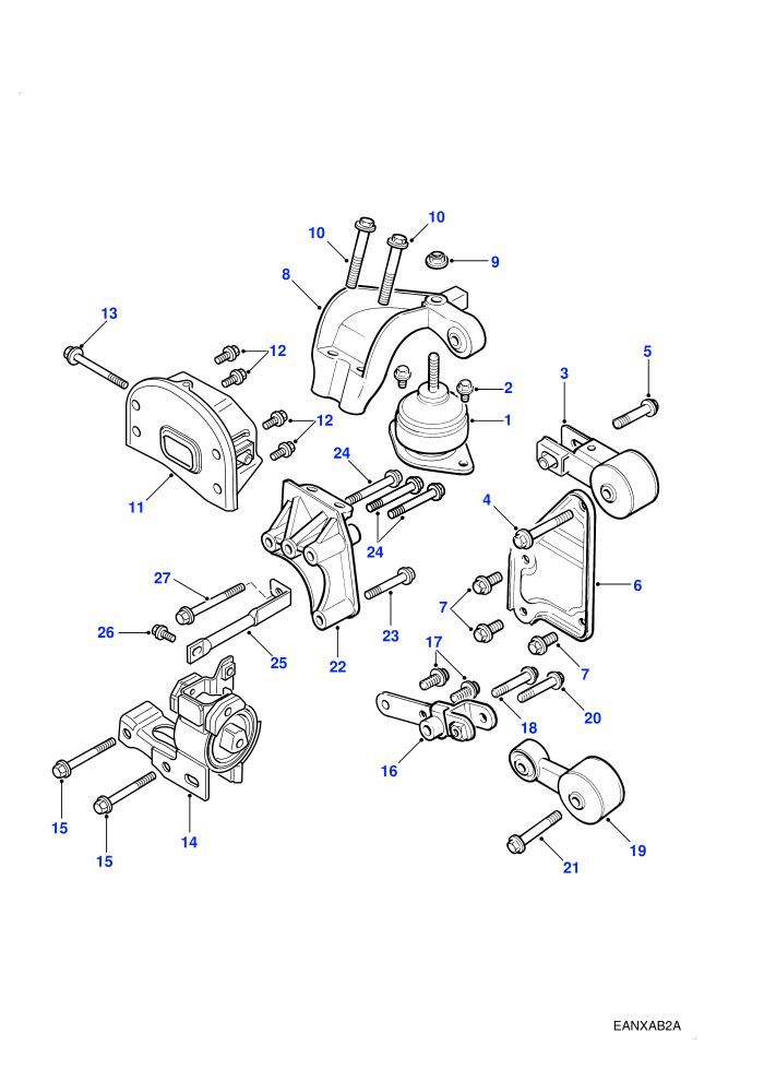 Engine Mounting (1.8 K16 Petrol)((V)TOYA999999)