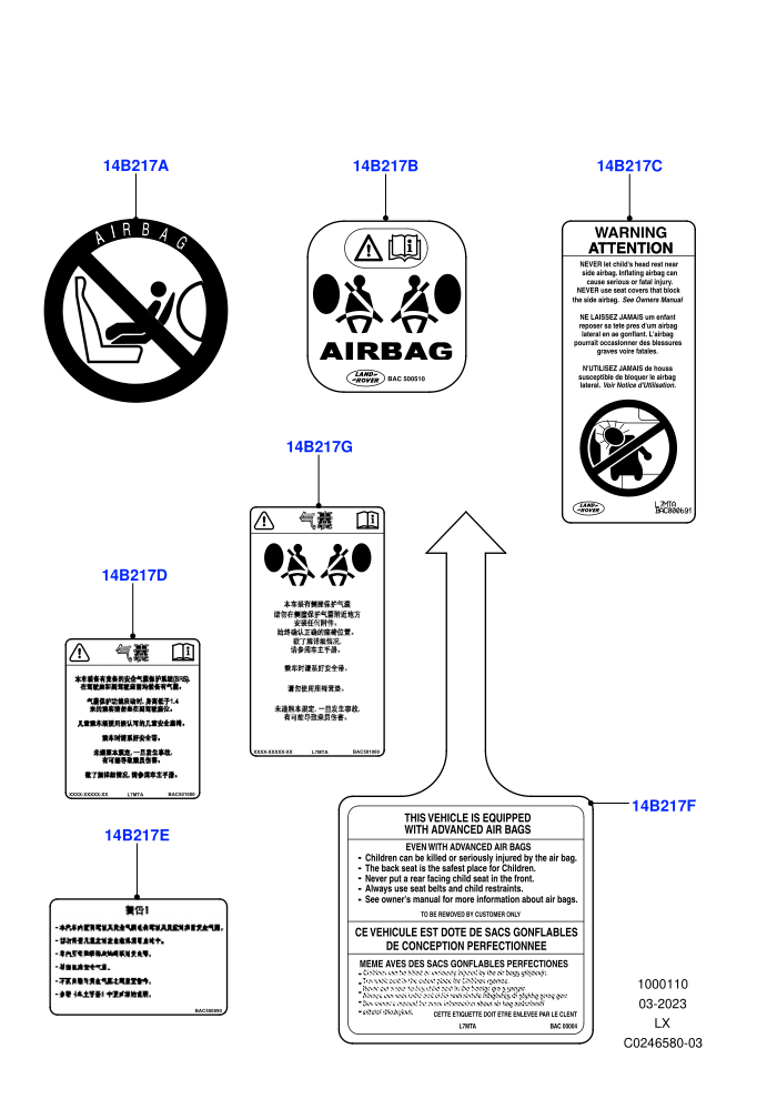 Labels (Air Bag)