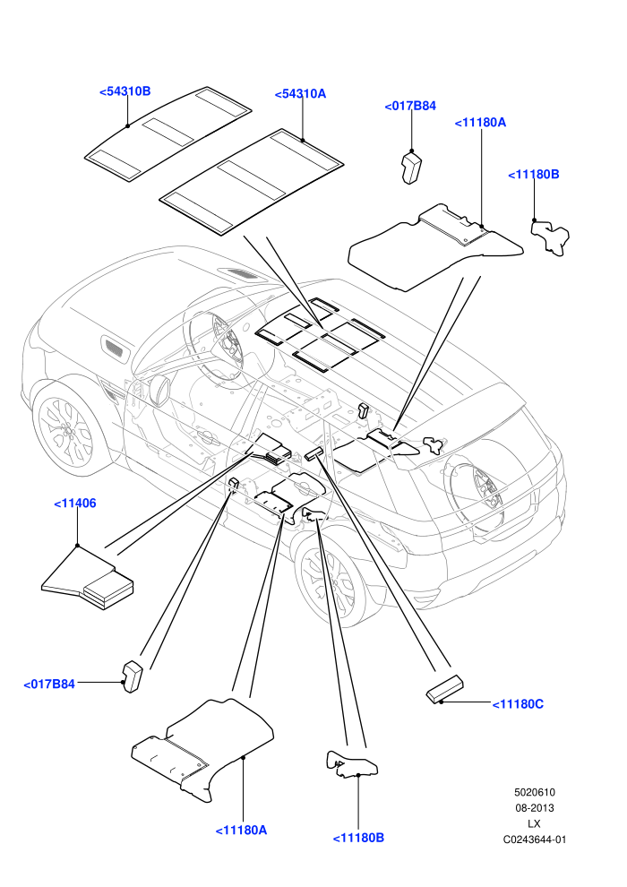 Insulators - Rear (Passenger Compartment)