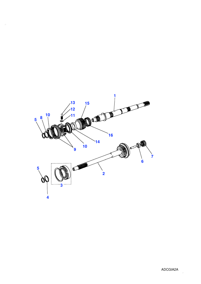 Mainshaft & Pinion (Manual Transmission,V8)