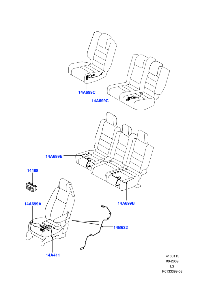 Electrical Wiring - Body And Rear (Seats)((V)TO9A999999)