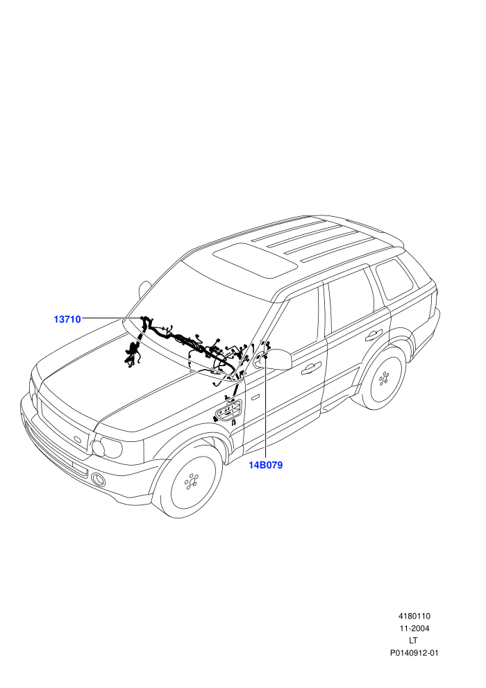 Electrical Wiring - Engine And Dash (Facia And Console)((V)TO8A999999)