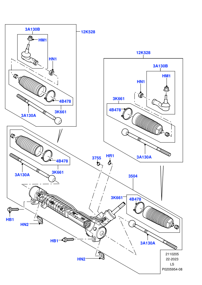 Steering Gear (LHD)((V)FROMAA000001)