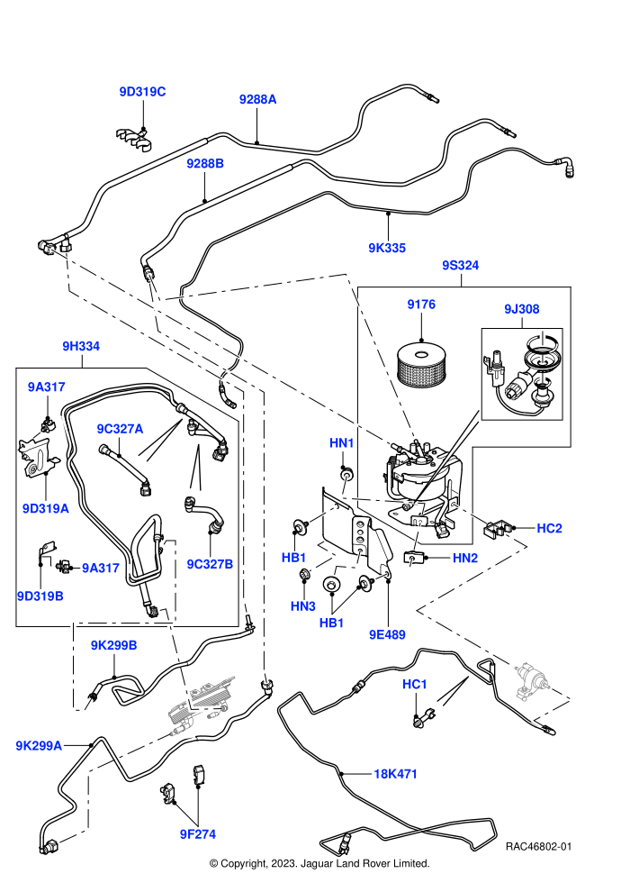 Fuel Lines (Lion Diesel 2.7 V6 (140KW))((V)TO9A999999 (V)FROM7A000001)