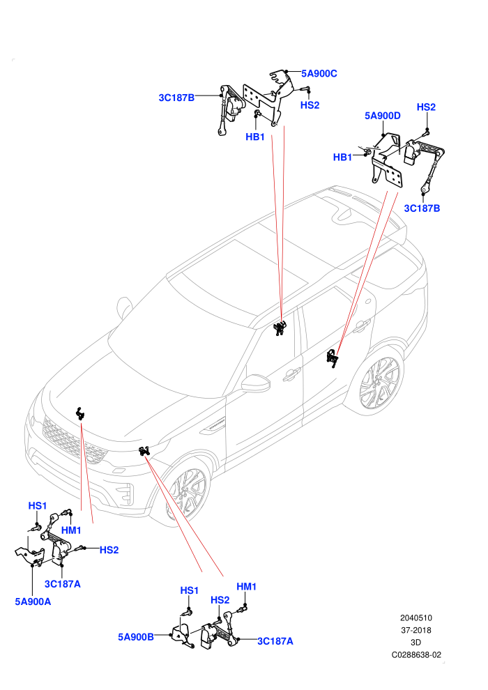 Air Suspension Controls/Electrics (With Four Corner Air Suspension)(Nitra Plant Build)((V)FROMK2000001)