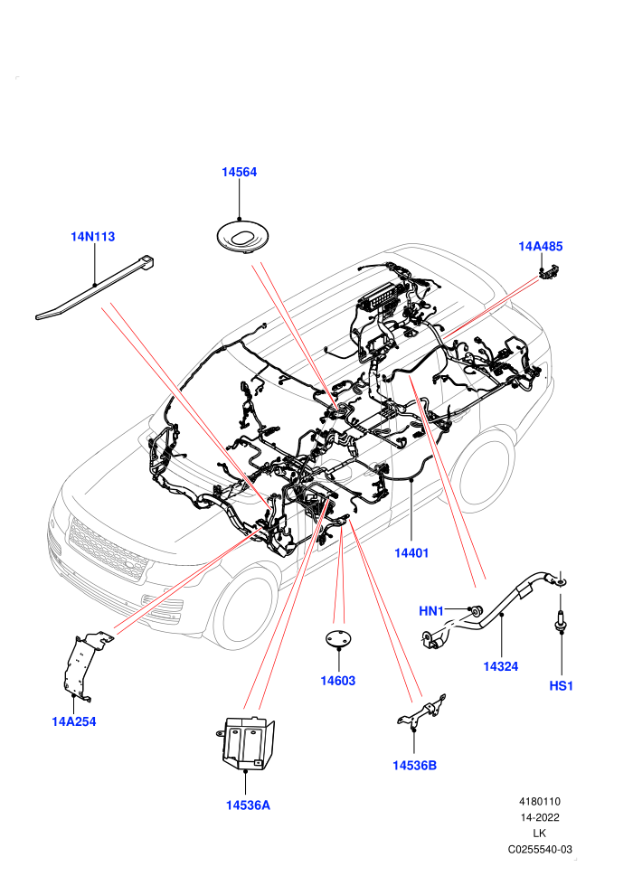 Electrical Wiring - Engine And Dash (Main Harness)((V)TOFA999999 (V)FROMFA000001)