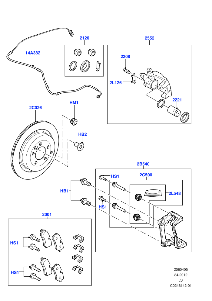Rear Brake Discs And Calipers (With Four Corner Air Suspension)((V)FROMDA000001)