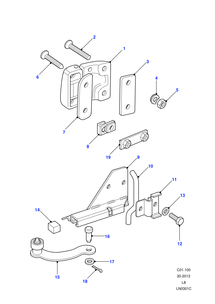 Front Door Hinges & Check Strap ((V)FROM7A000001)