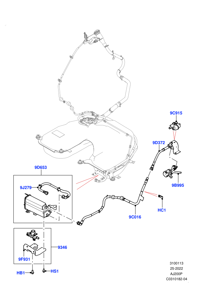 Carbon Canister (2.0L AJ200P Hi PHEV)(Nitra Plant Build)((V)FROMM2000001)