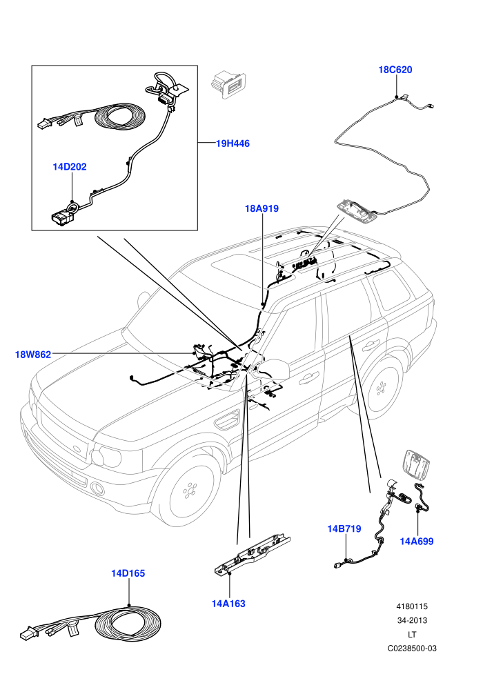 Electrical Wiring - Body And Rear (Audio/Navigation/Entertainment)((V)FROMCA000001)