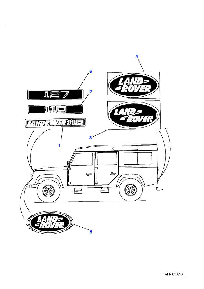 Decals & Badges-110/130-To (V) GA455945 (110,130 Wheelbase)((V)TOGA455945)