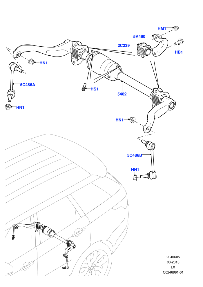 Active Anti-Roll Bar System (With ACE Suspension)(Active Stabilizer Bar,Rear)((V)TOJA999999)