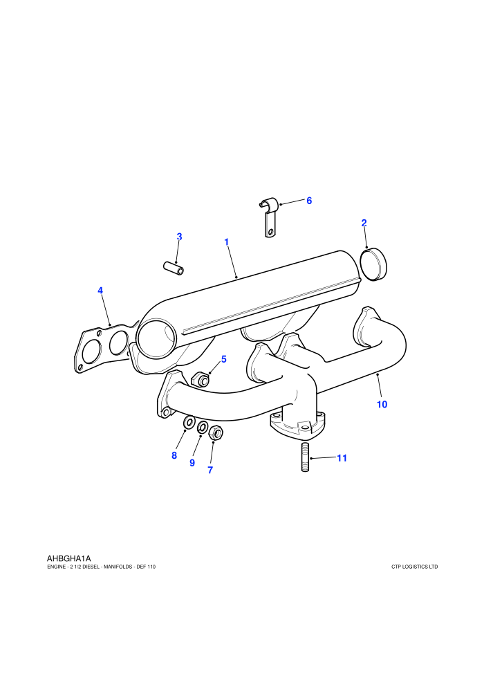 Manifolds (2.5L 4 Cyl NA L/R Diesel)
