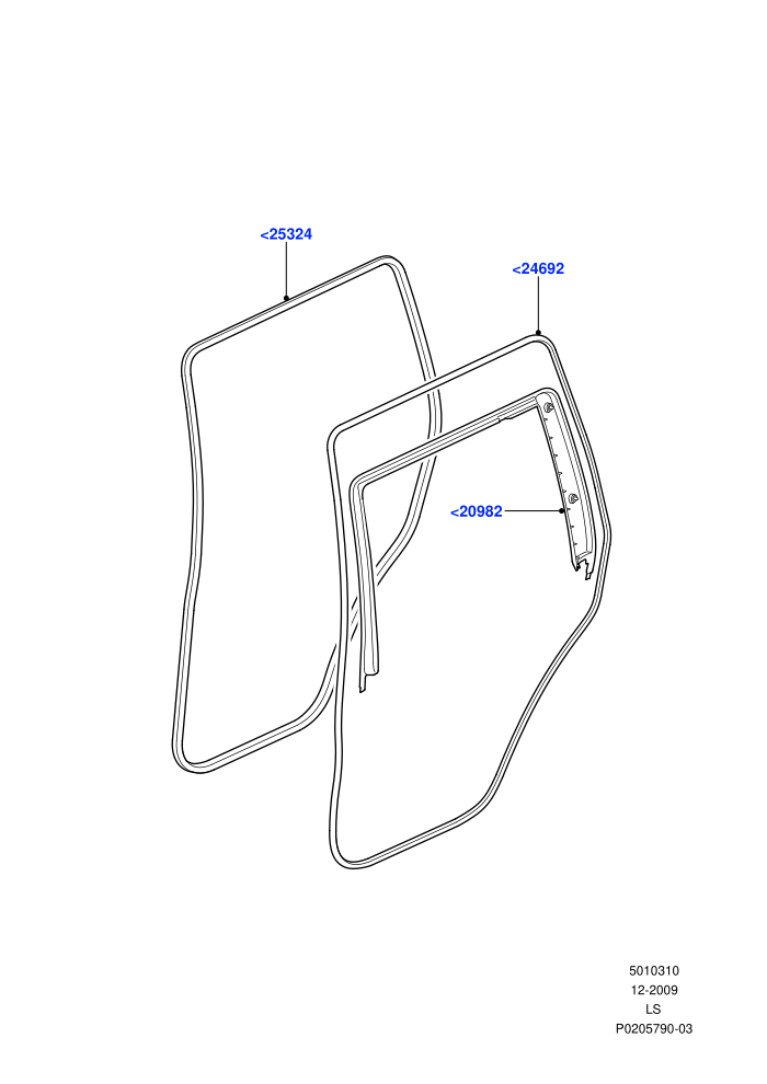 Rear Doors, Hinges & Weatherstrips (Finisher And Seals)((V)FROMAA000001)
